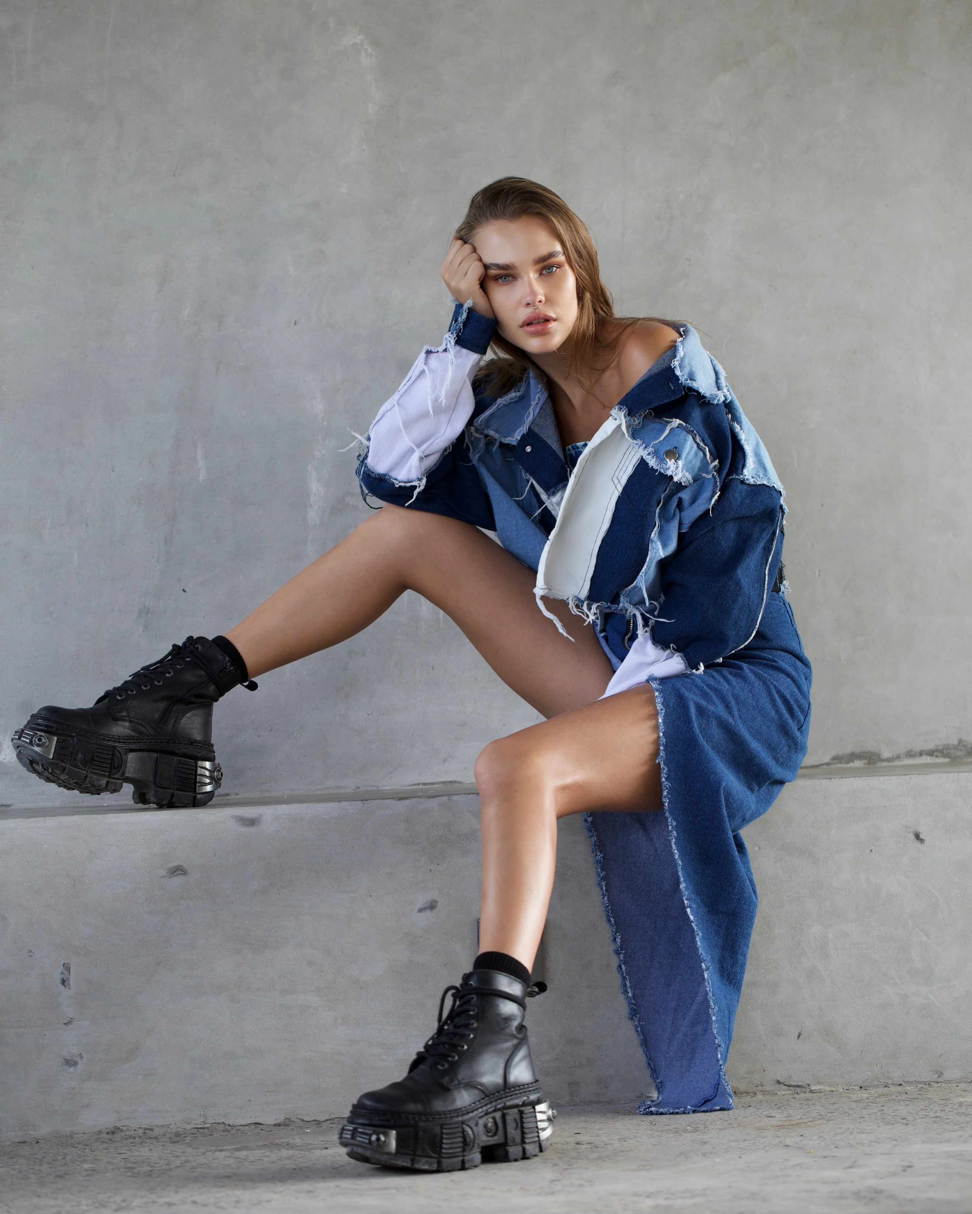 DENIM PATCHWORK JACKET. - Image 4