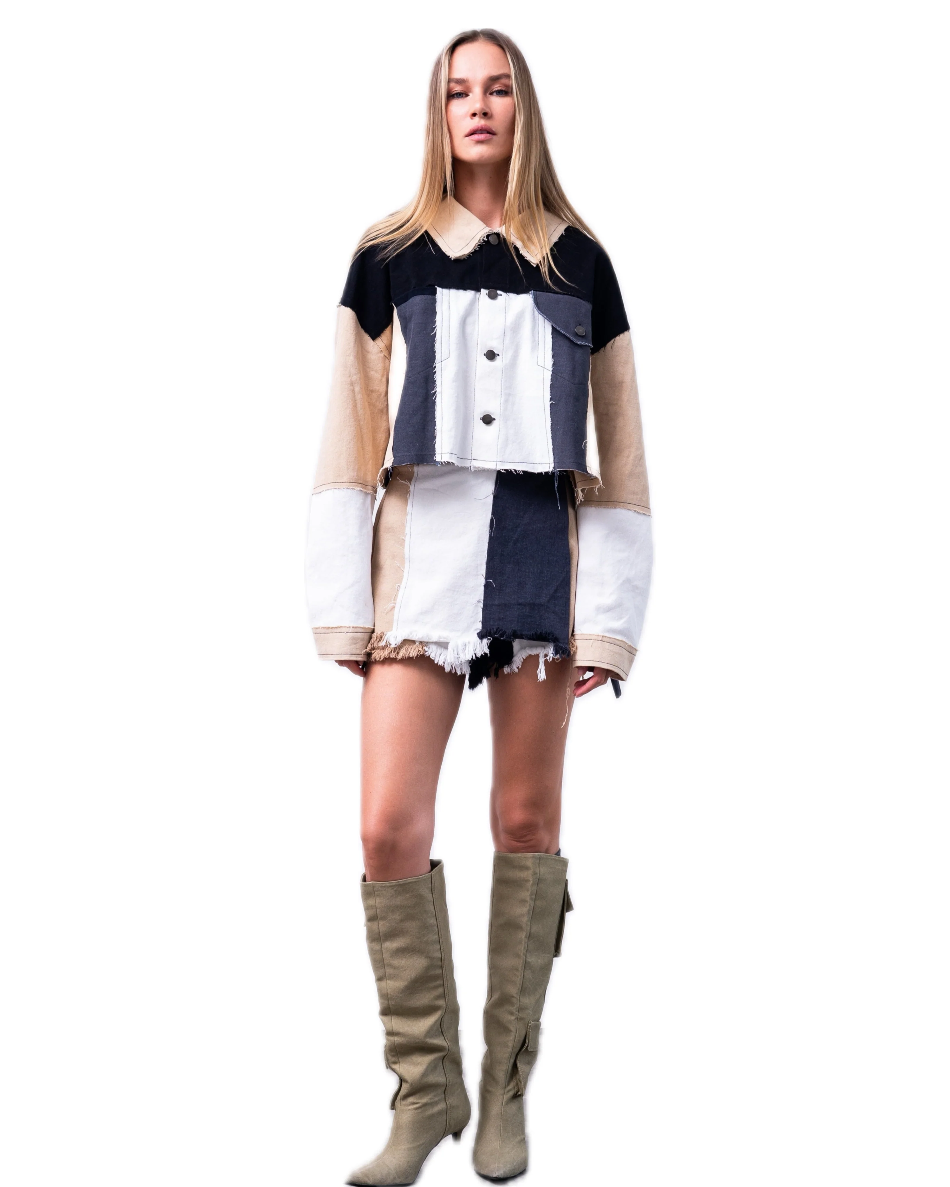 DENIM PATCHWORK JACKET. - Image 5